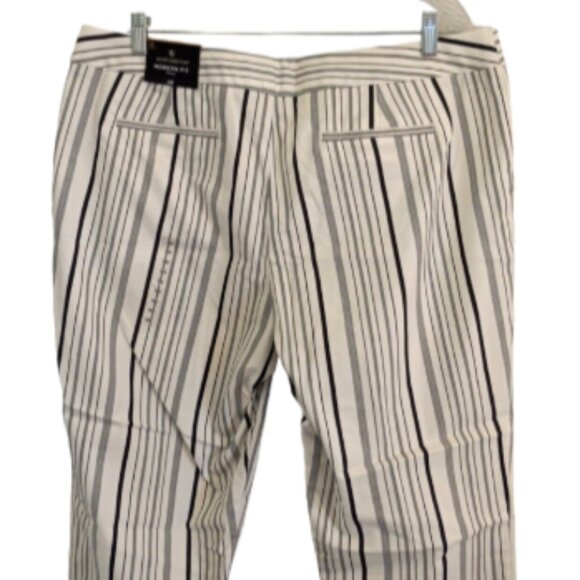 Black White Striped Capri Pants size 18 NEW Woman Black/White/Gray - Picture 11 of 13